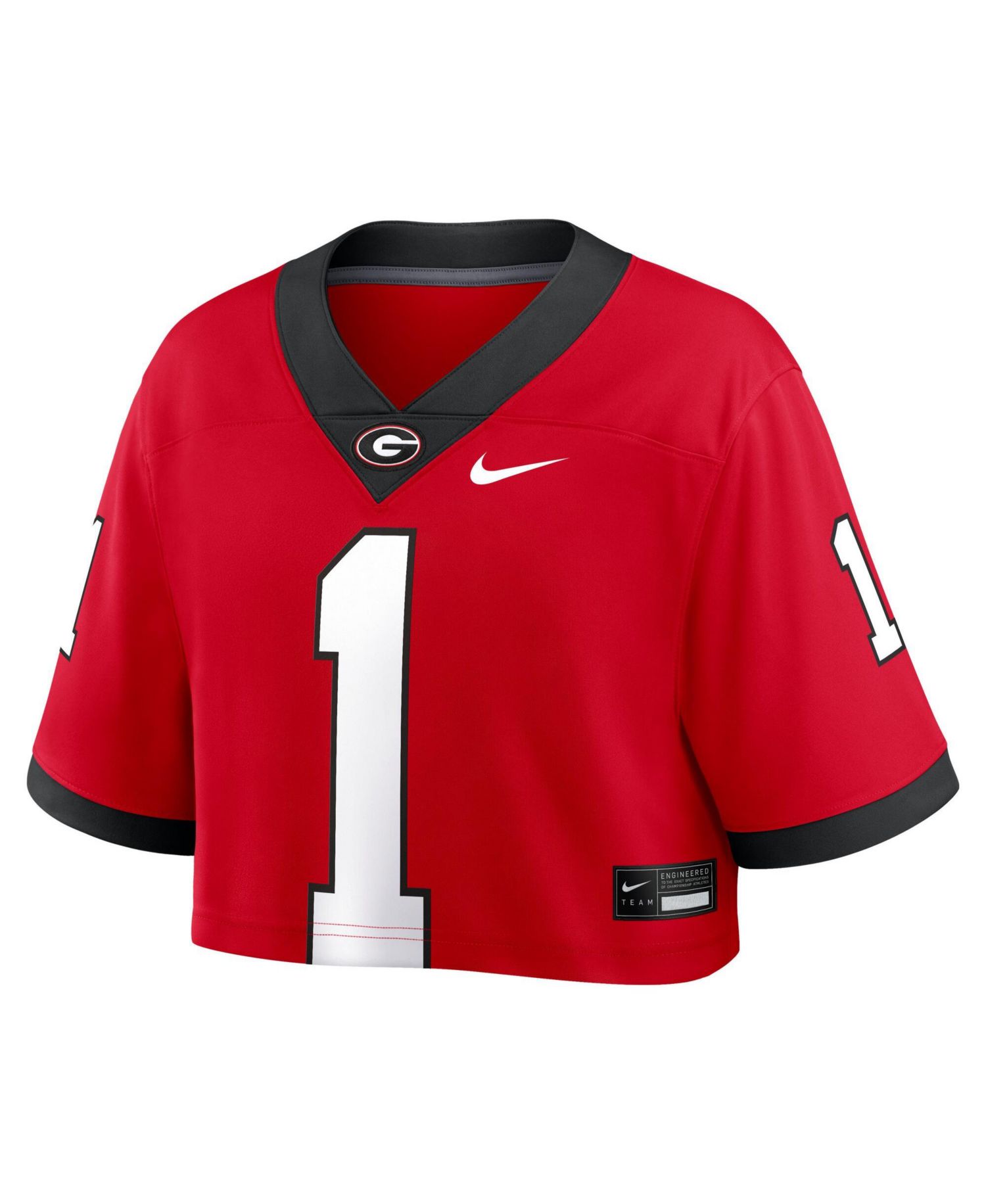 Women's Red Georgia Bulldogs Game Crop Top Jersey