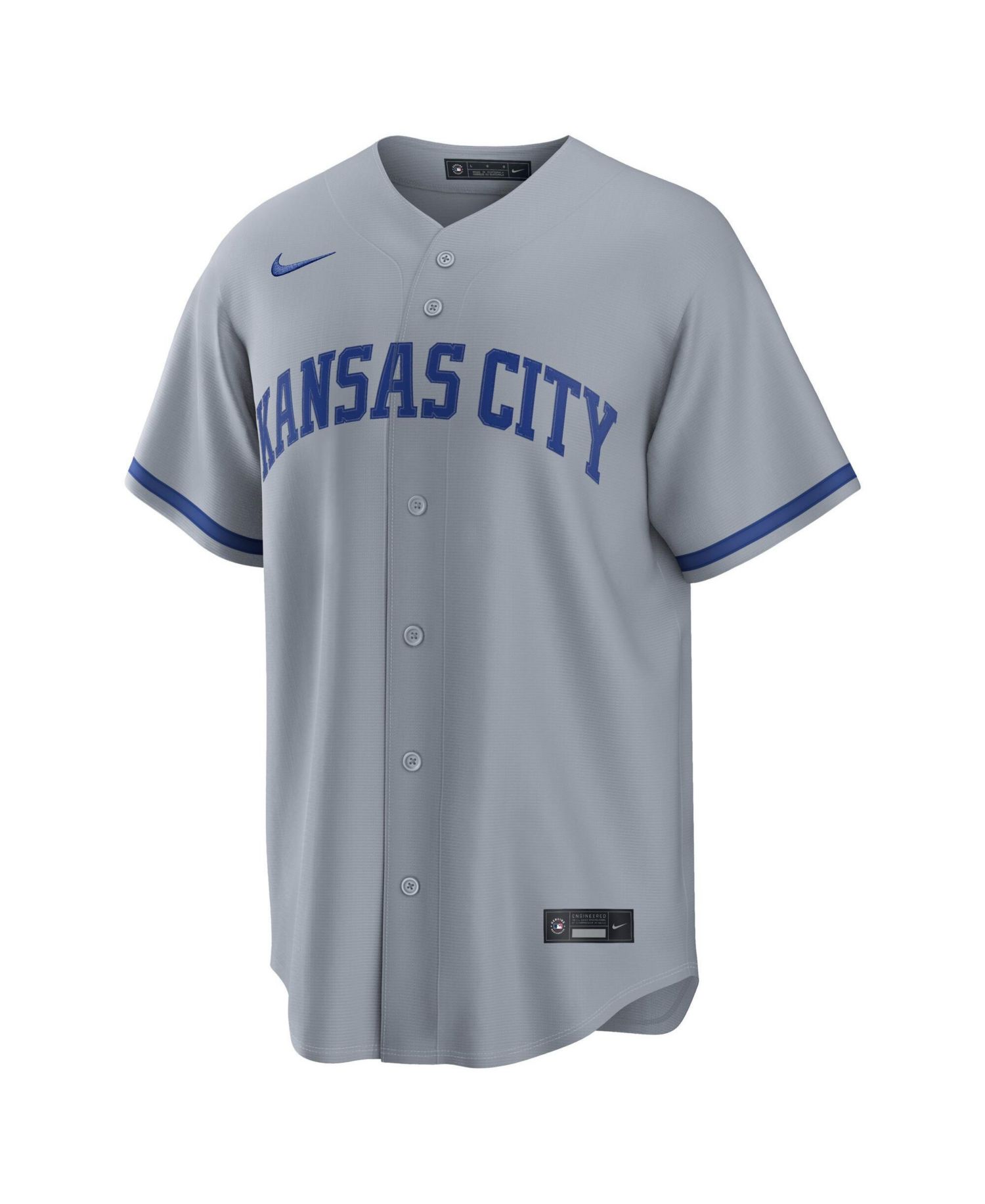 Men's Bobby Witt Jr. Gray Kansas City Royals Road Replica Jersey