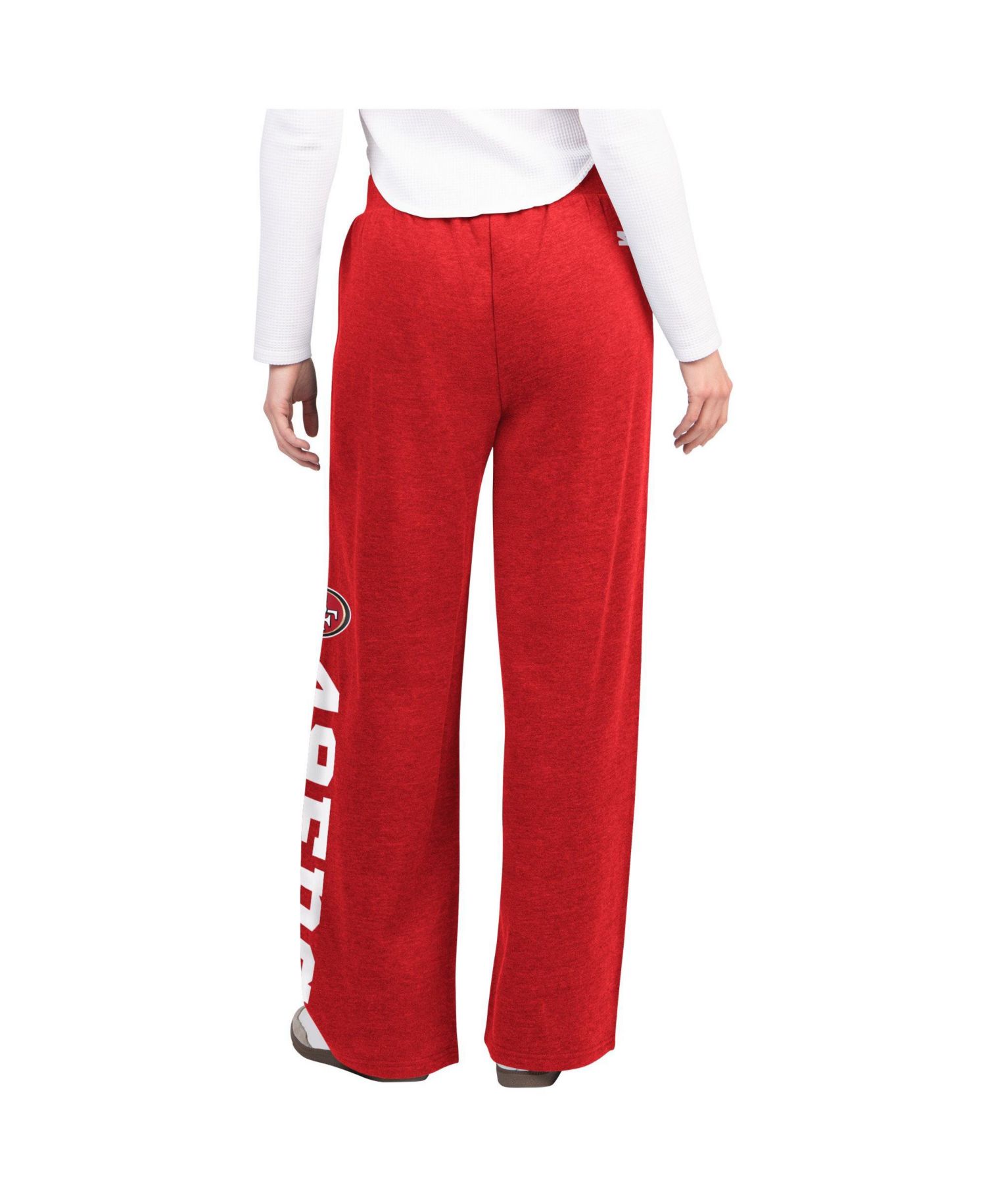 Women's Scarlet San Francisco 49ers Field Wide Leg Sweatpants