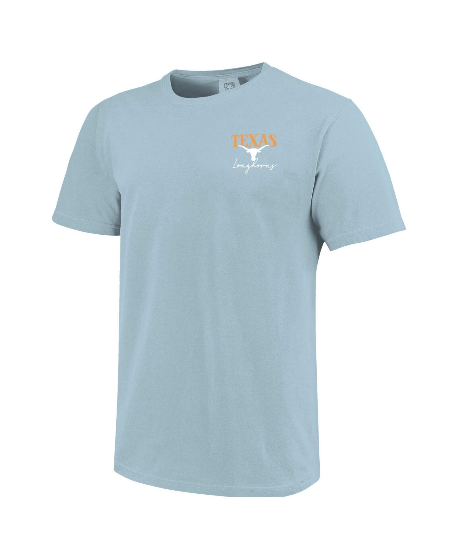Women's Light Blue Texas Longhorns Americana Mascot Comfort Colors T-Shirt