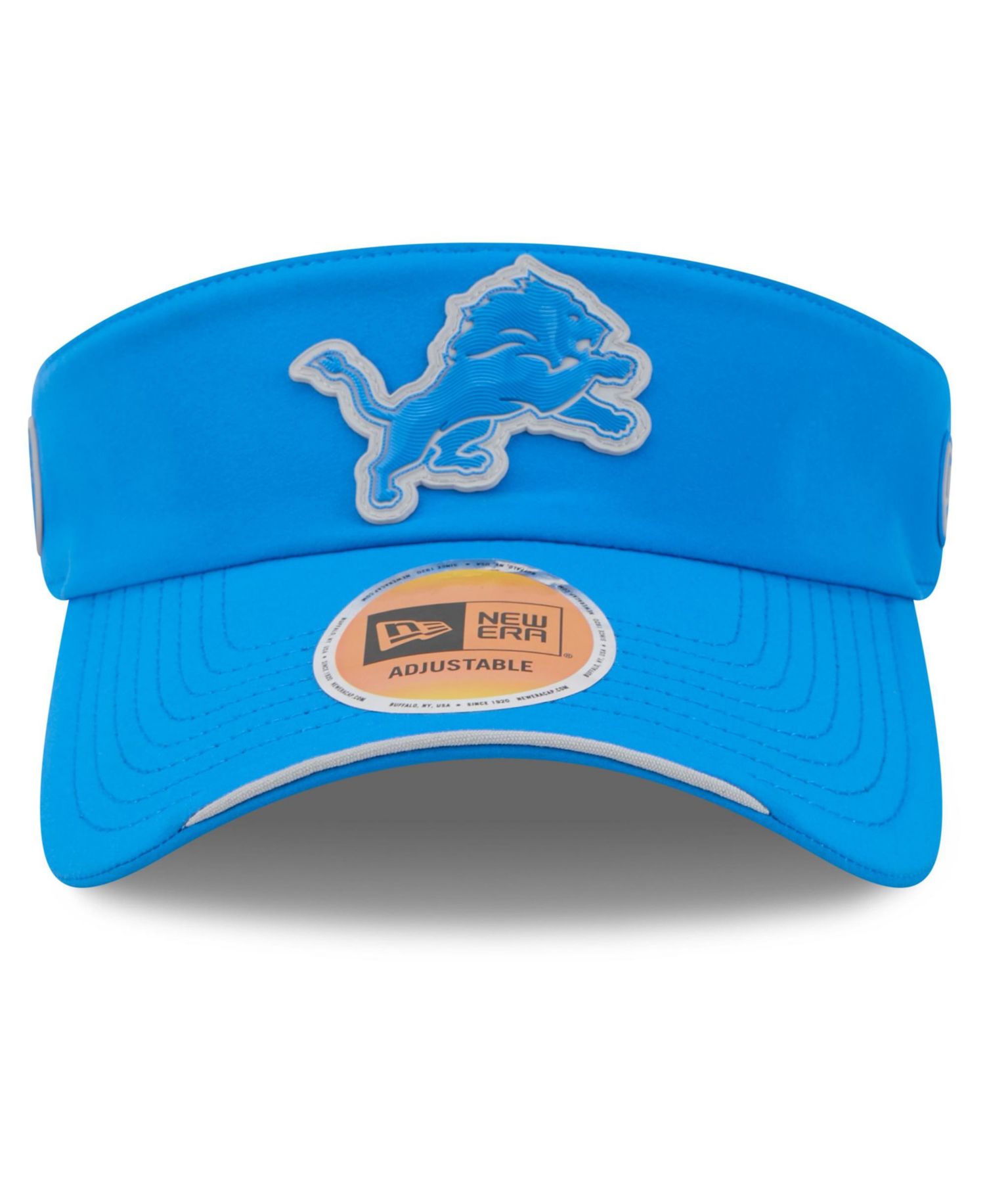 Men's Blue Detroit Lions 2026 Sideline Adjustable Visor Hat