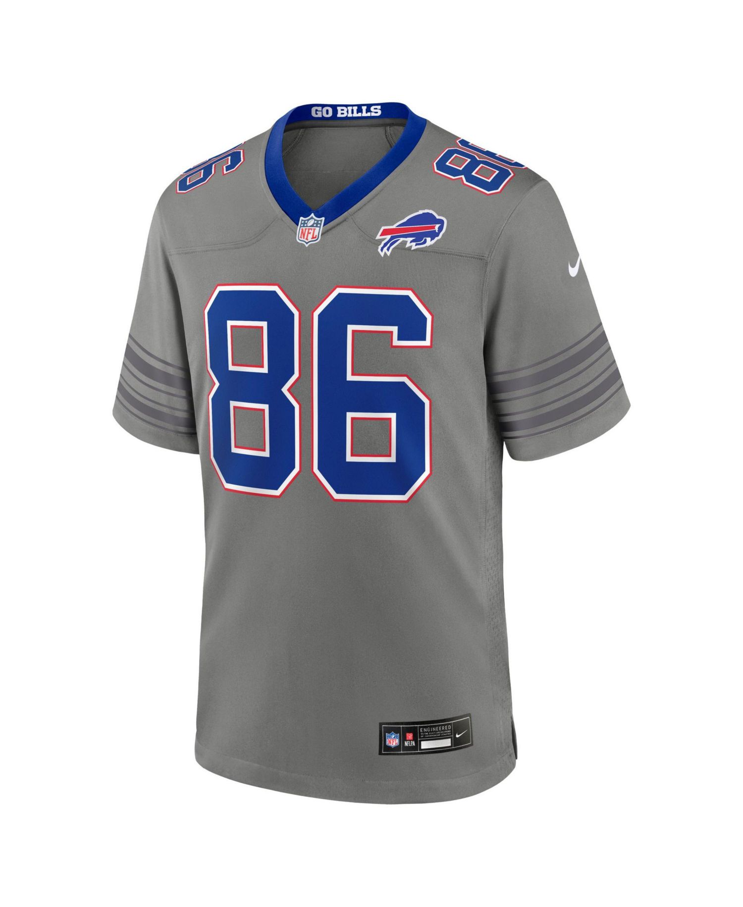 Men's Dalton Kincaid Gray Buffalo Bills Nickel City Game Jersey