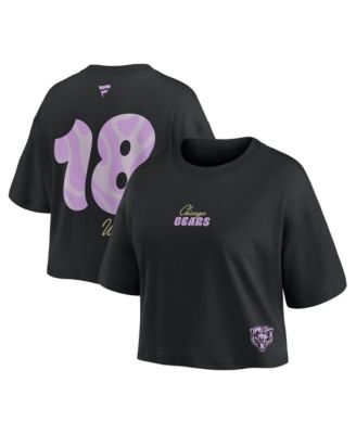 Women's Caleb Williams Black Chicago Bears Fashion Cropped T-Shirt