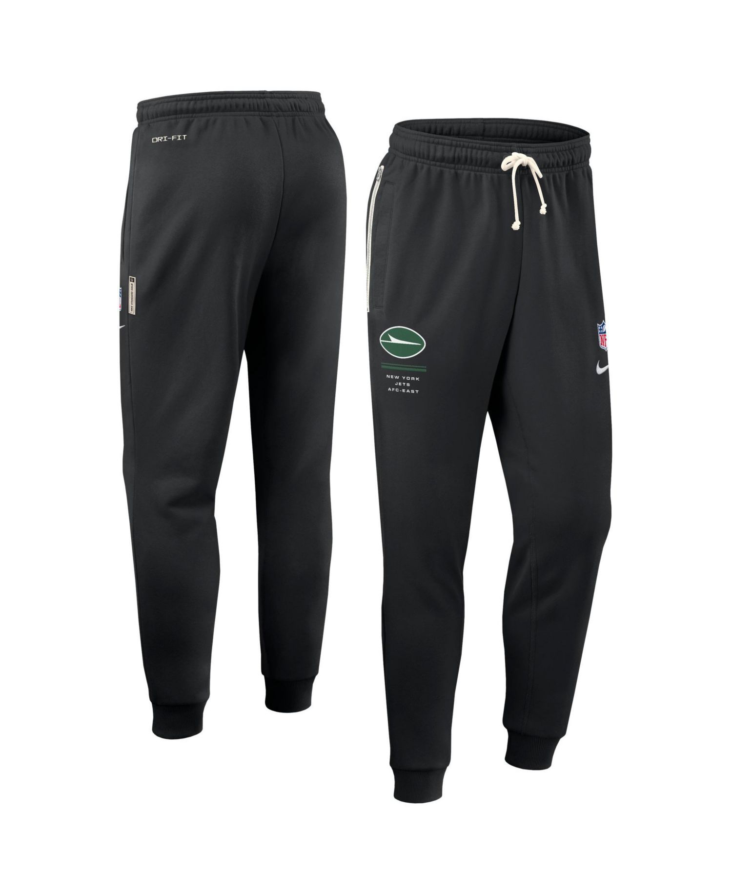 Men's Black New York Jets Sideline Standard Issue Touchback Kick Dri-FIT Taper Pants
