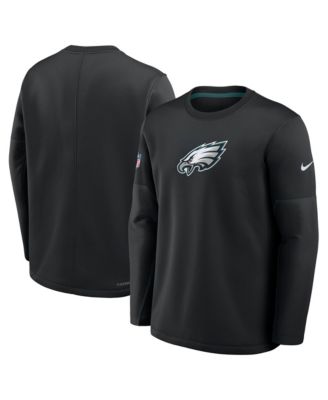 Men's Black Philadelphia Eagles Sideline Coaches Team Present Midweight Therma-FIT Sweatshirt