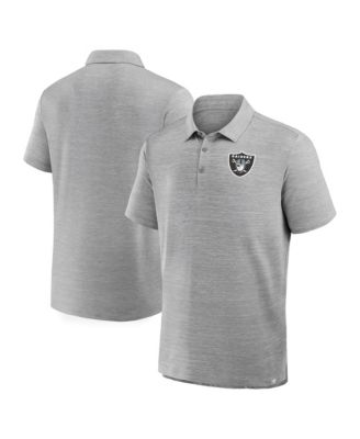 Men's Heather Gray Las Vegas Raiders Clutch Polo Shirt