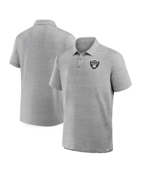 Мужское поло Fanatics Heather Gray Las Vegas Raiders Clutch Polo Shirt