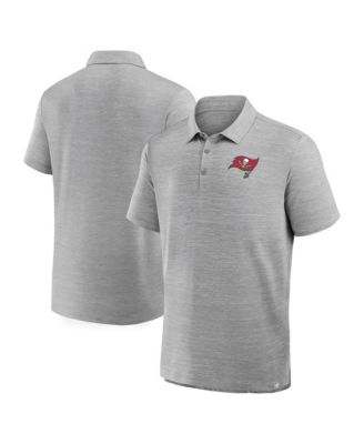 Men's Heather Gray Tampa Bay Buccaneers Clutch Polo Shirt