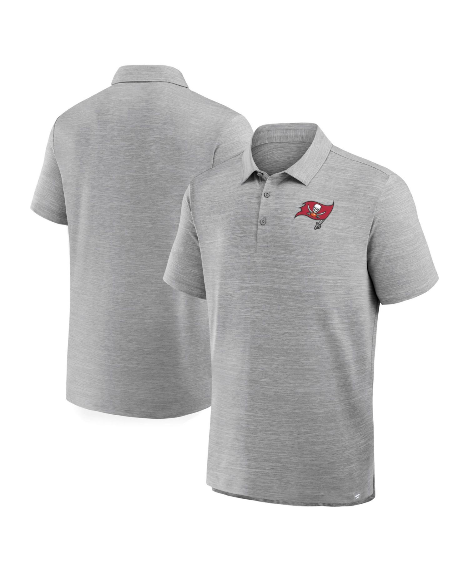 Men's Heather Gray Tampa Bay Buccaneers Clutch Polo Shirt