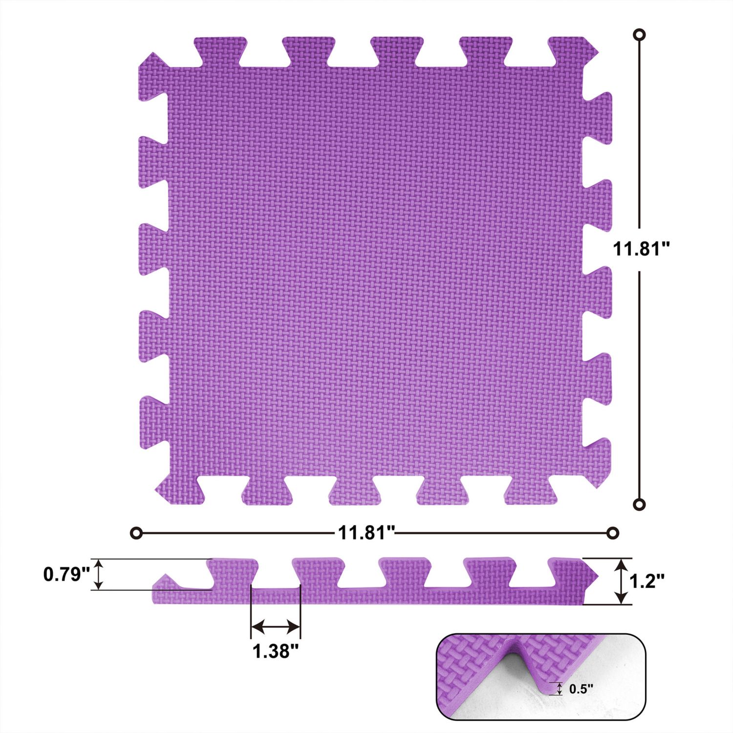 36 Tile Thick Interlocking Puzzle Foam Exercise Play Mat