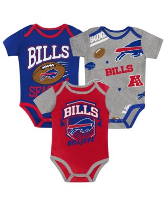 Baby Boys and Girls 3-Piece Buffalo Bills First Round Pick Creeper