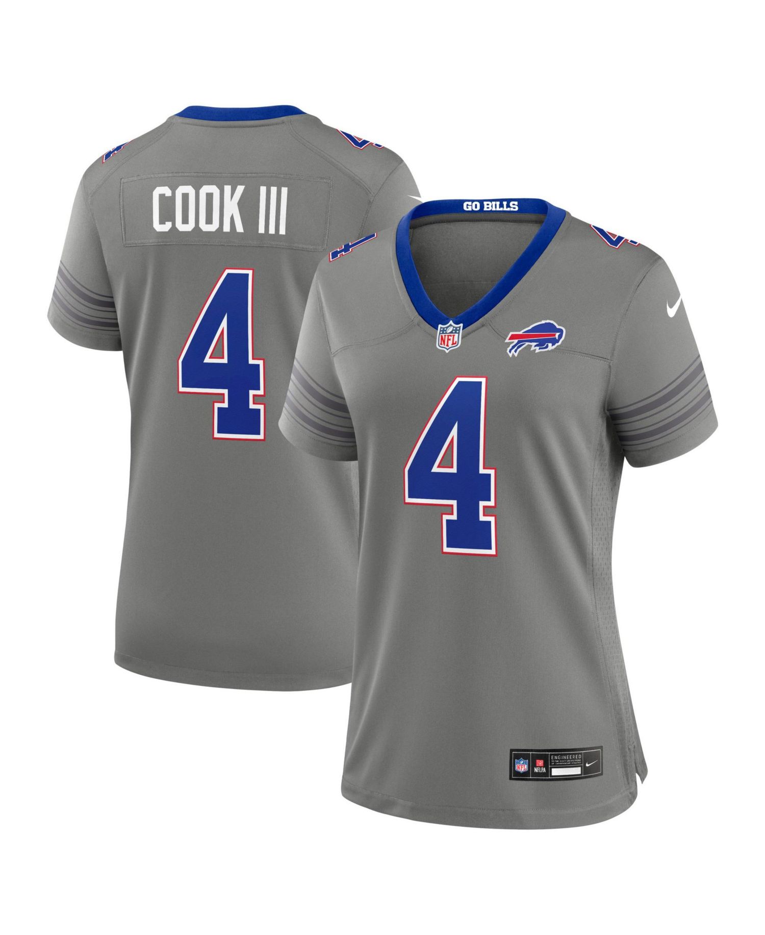 Women's James Cook III Gray Buffalo Bills Nickel City Game Jersey