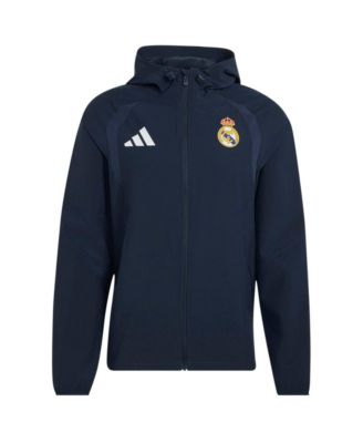 Men's Navy Real Madrid Tiro Travel Full-Zip Windbreaker Jacket