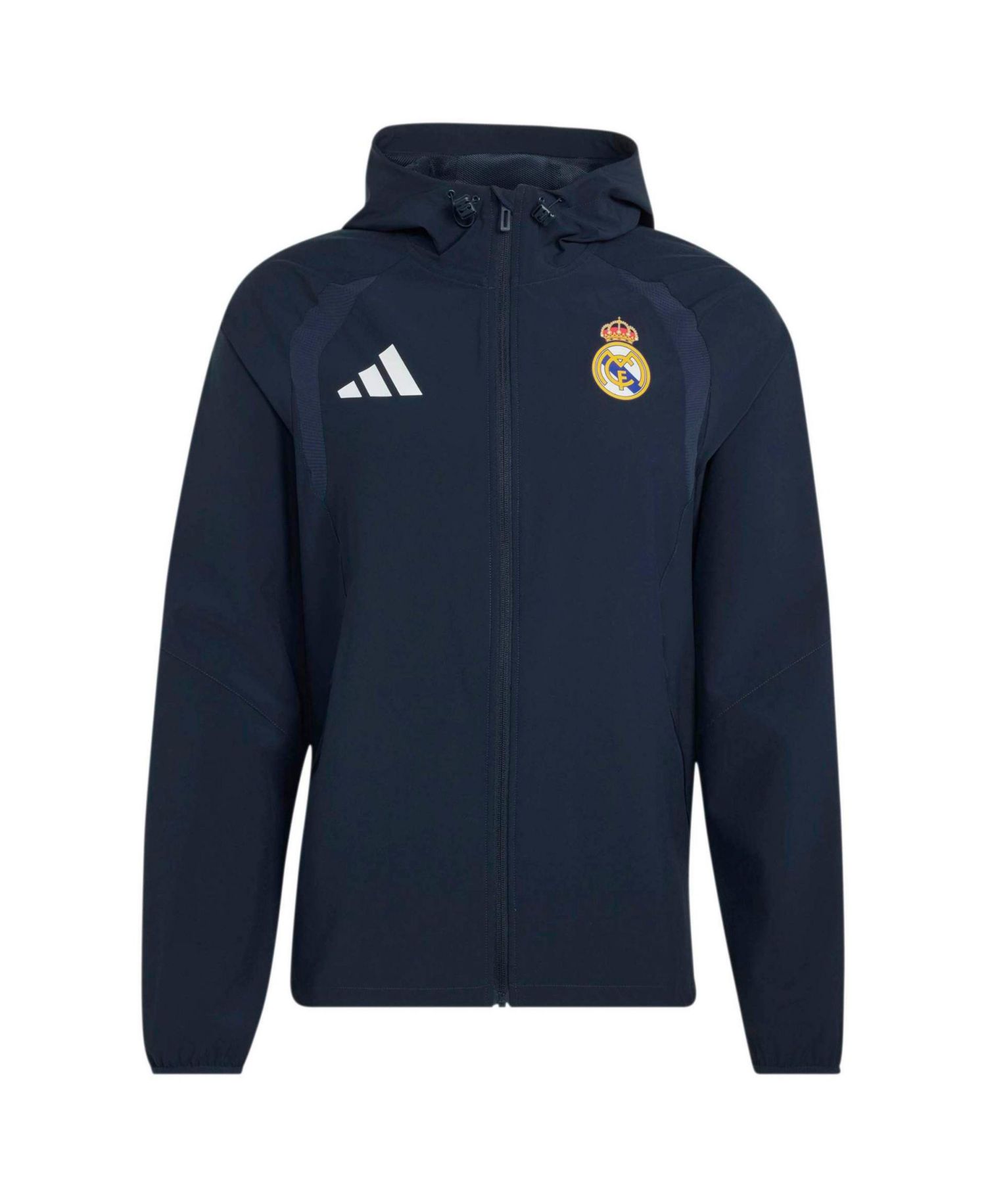 Men's Navy Real Madrid Tiro Travel Full-Zip Windbreaker Jacket