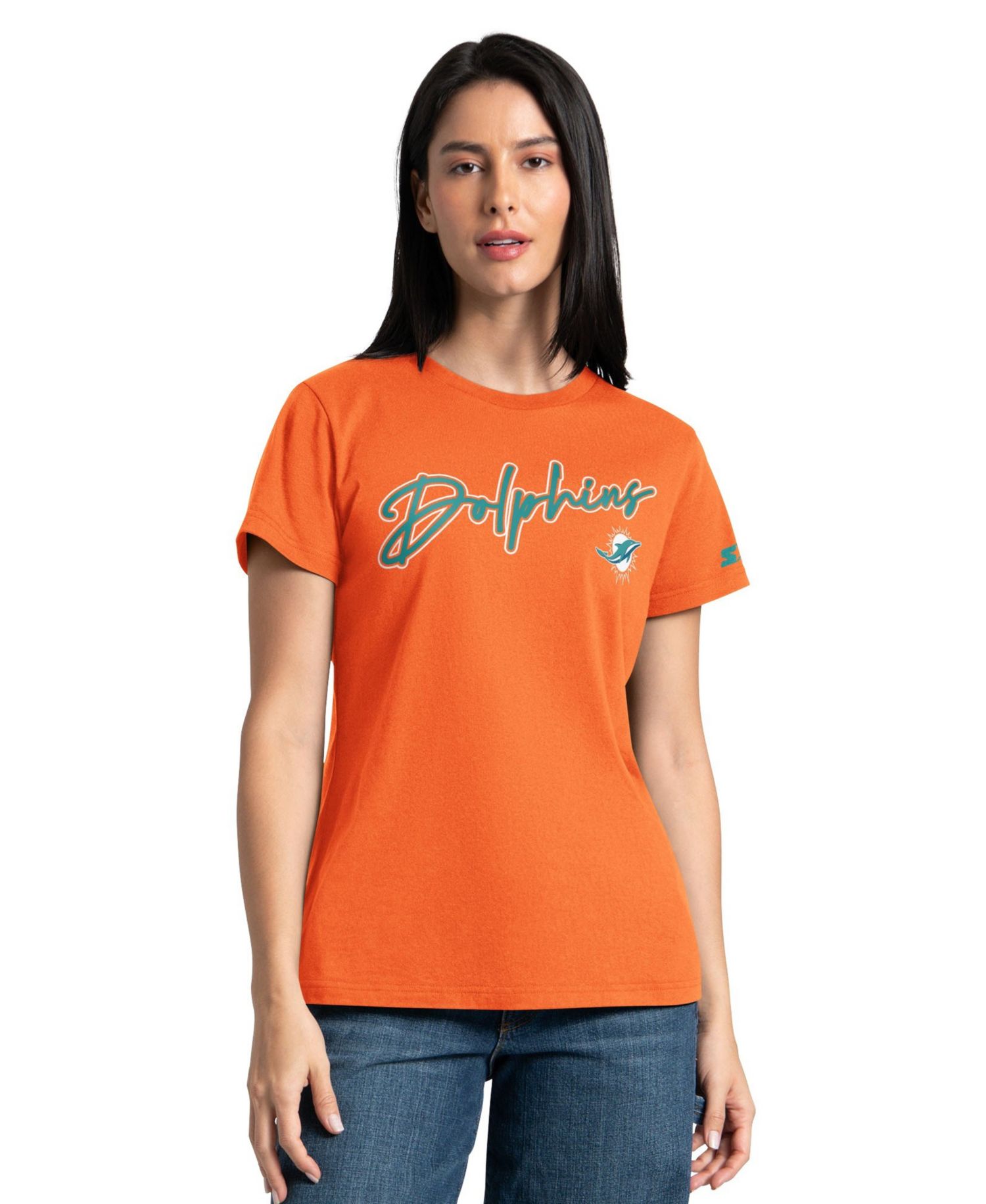 Women's 2-piece Aqua/Orange Miami Dolphins T-Shirt
