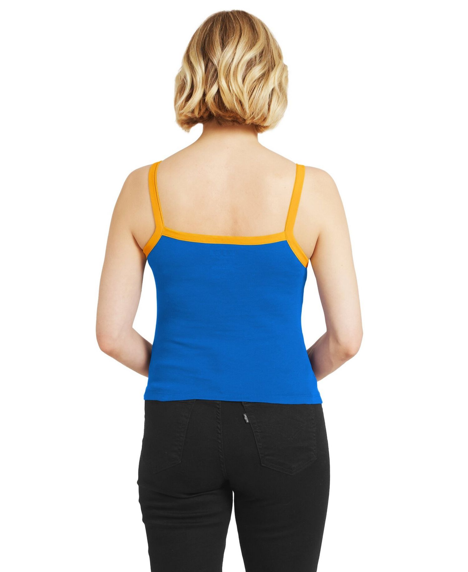 Women's Powder Blue Los Angeles Chargers Colorblock Racerback Tank Top