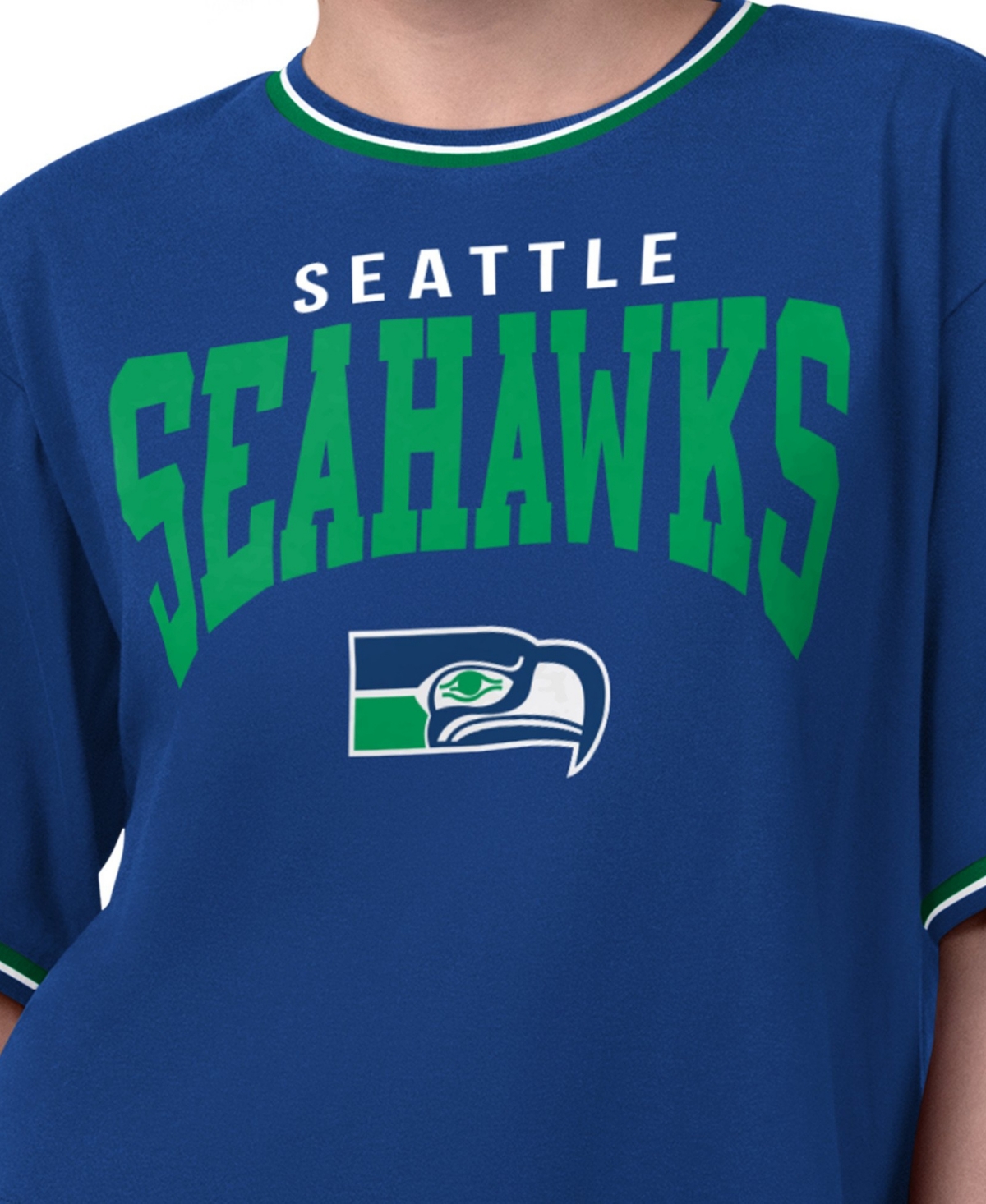 Starter Women's Royal Seattle Seahawks Ace Cropped T-Shirt