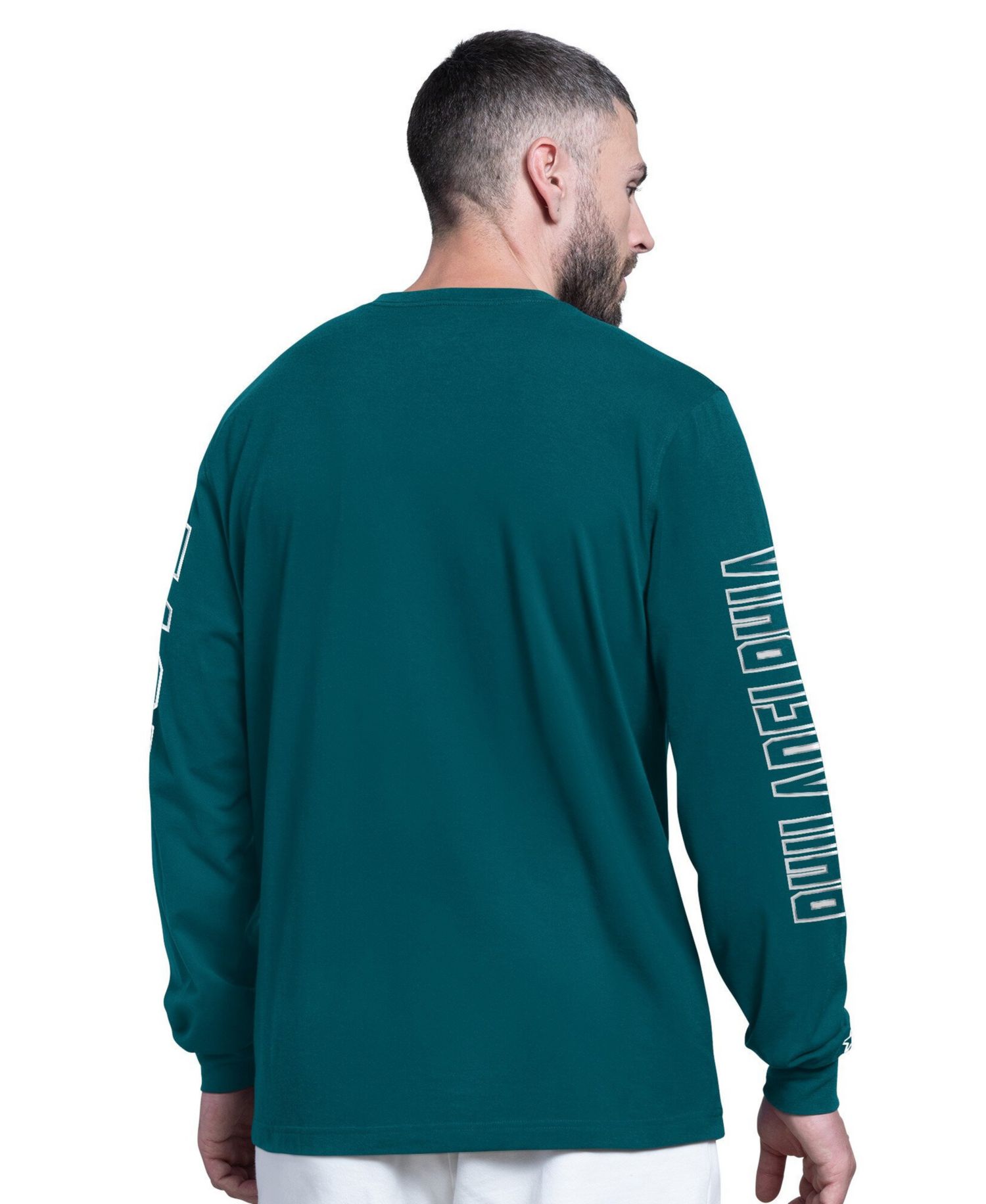 Men's Midnight Green Philadelphia Eagles Clutch Hit II Long-Sleeve T-Shirt