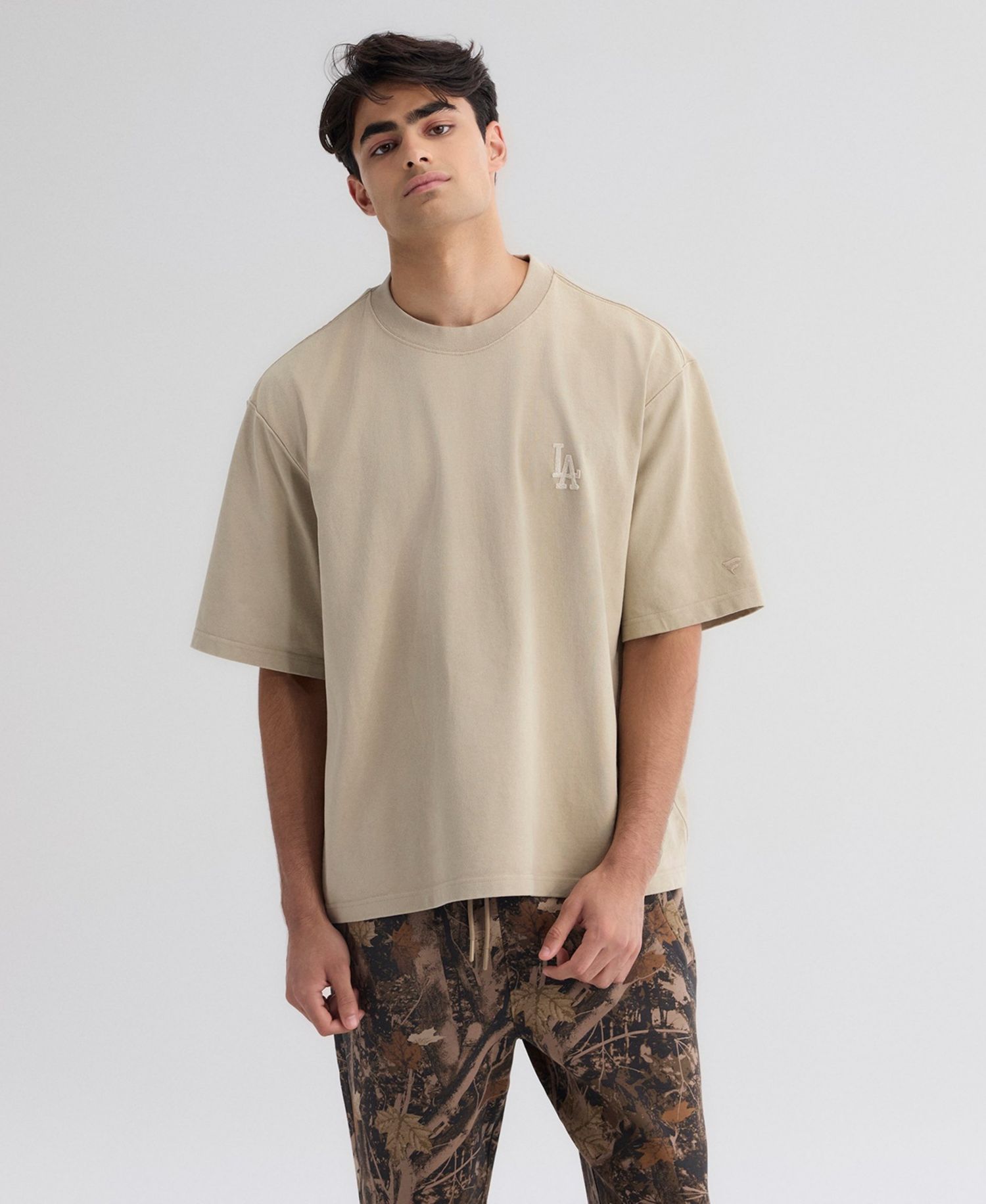 Men's Sepia Tint Los Angeles Dodgers Iconic Heavyweight T-Shirt
