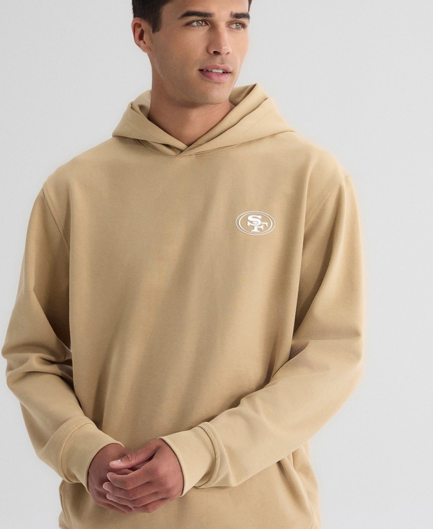 Men's Tan San Francisco 49ers Clutch Tri-Blend Hoodie