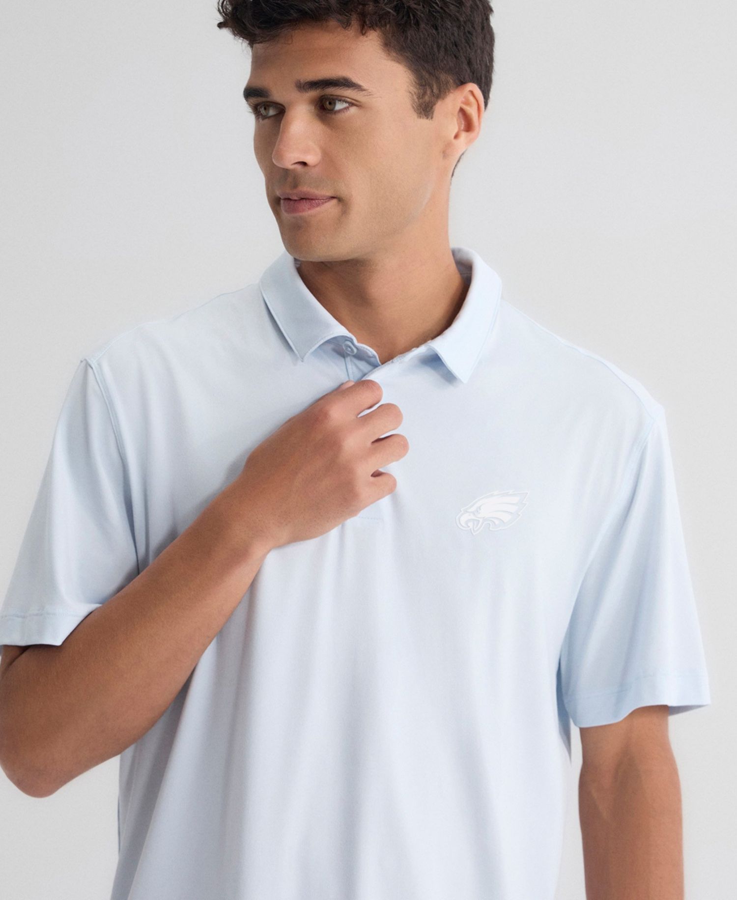Men's Light Blue Philadelphia Eagles Clutch Polo Shirt