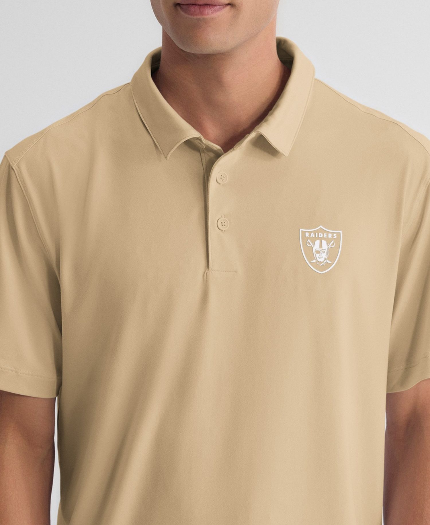 Men's Tan Las Vegas Raiders Clutch Polo Shirt