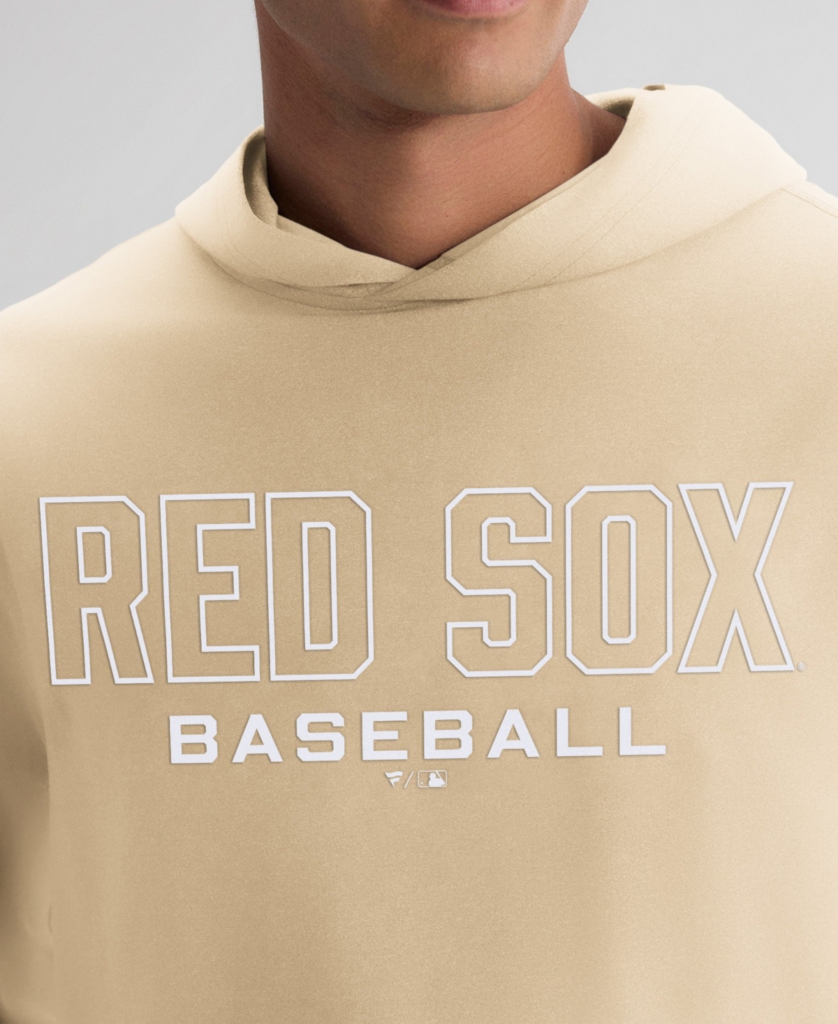Fanatics Men's Khaki Boston Red Sox ClutchLong sleeves Hooded T-Shirt