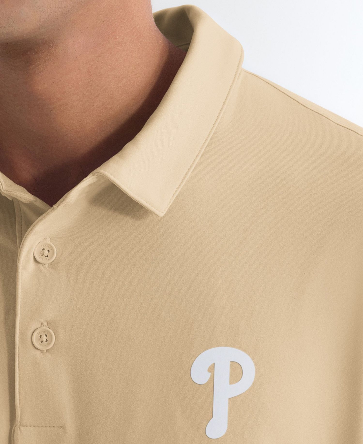 Men's Khaki Philadelphia Phillies Clutch Polo Shirt