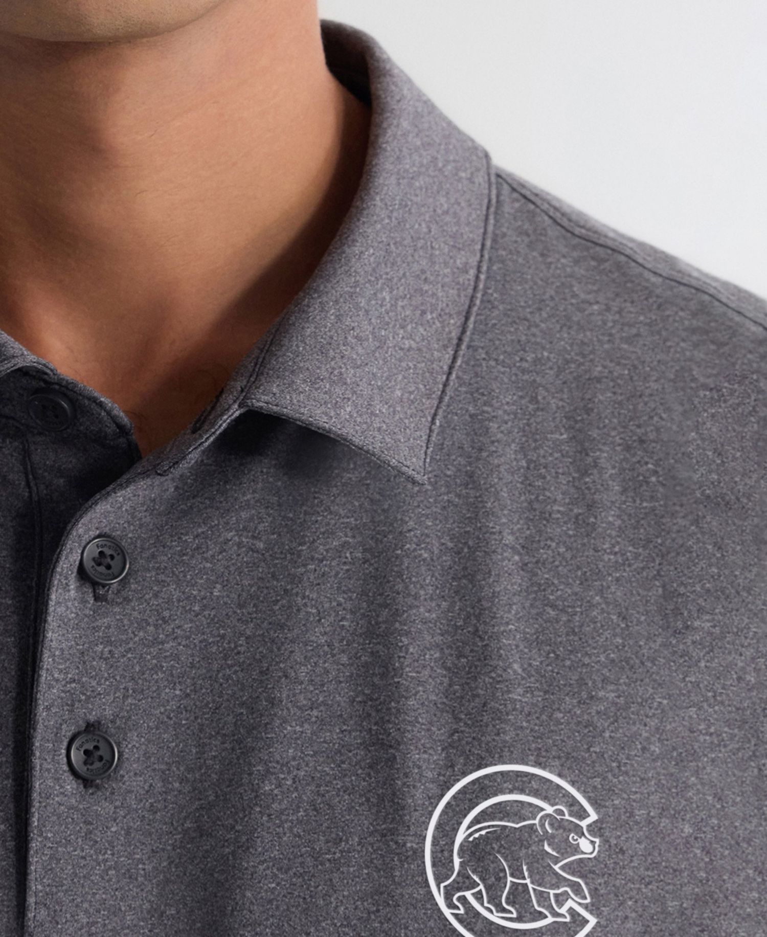 Men's Charcoal Chicago Cubs Clutch Polo Shirt