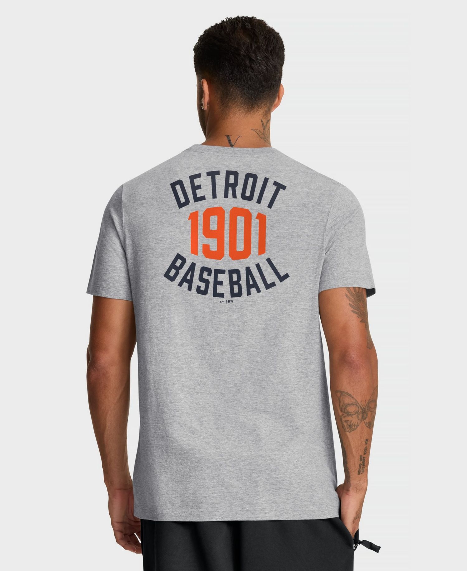 Men's Heather Gray Detroit Tigers Cooperstown 2-Hit T-Shirt