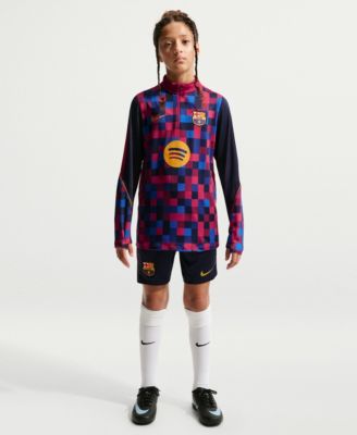 Big Boys and Girls Garnet Barcelona 2026/27 Strike Dri-FIT Long Sleeve Quarter-Zip Drill Jersey