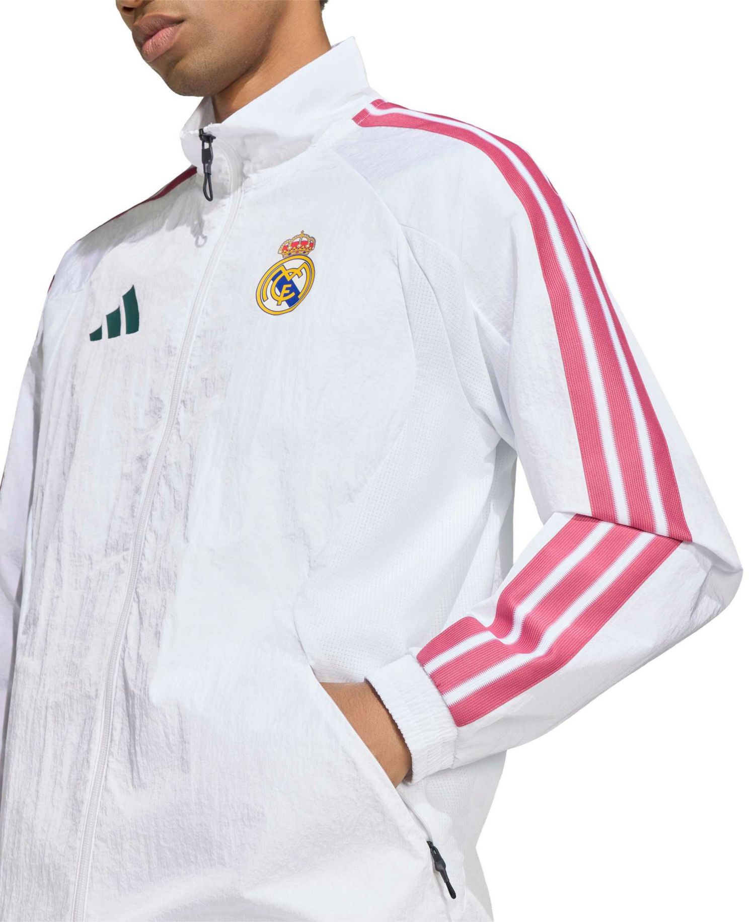 Men's White Real Madrid 2026 Full-Zip Anthem Jacket