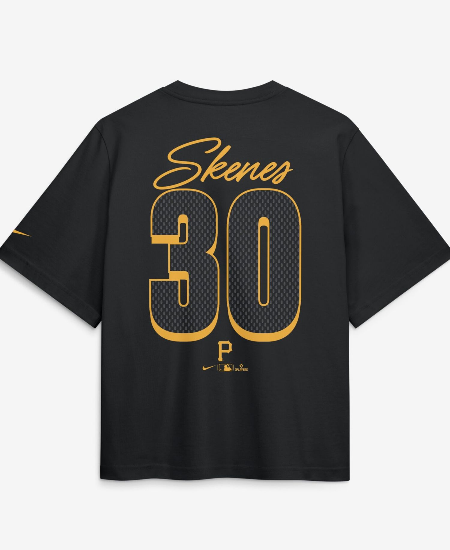 Women's Paul Skenes Black Pittsburgh Pirates Premium Essentials Boxy Name Number T-Shirt