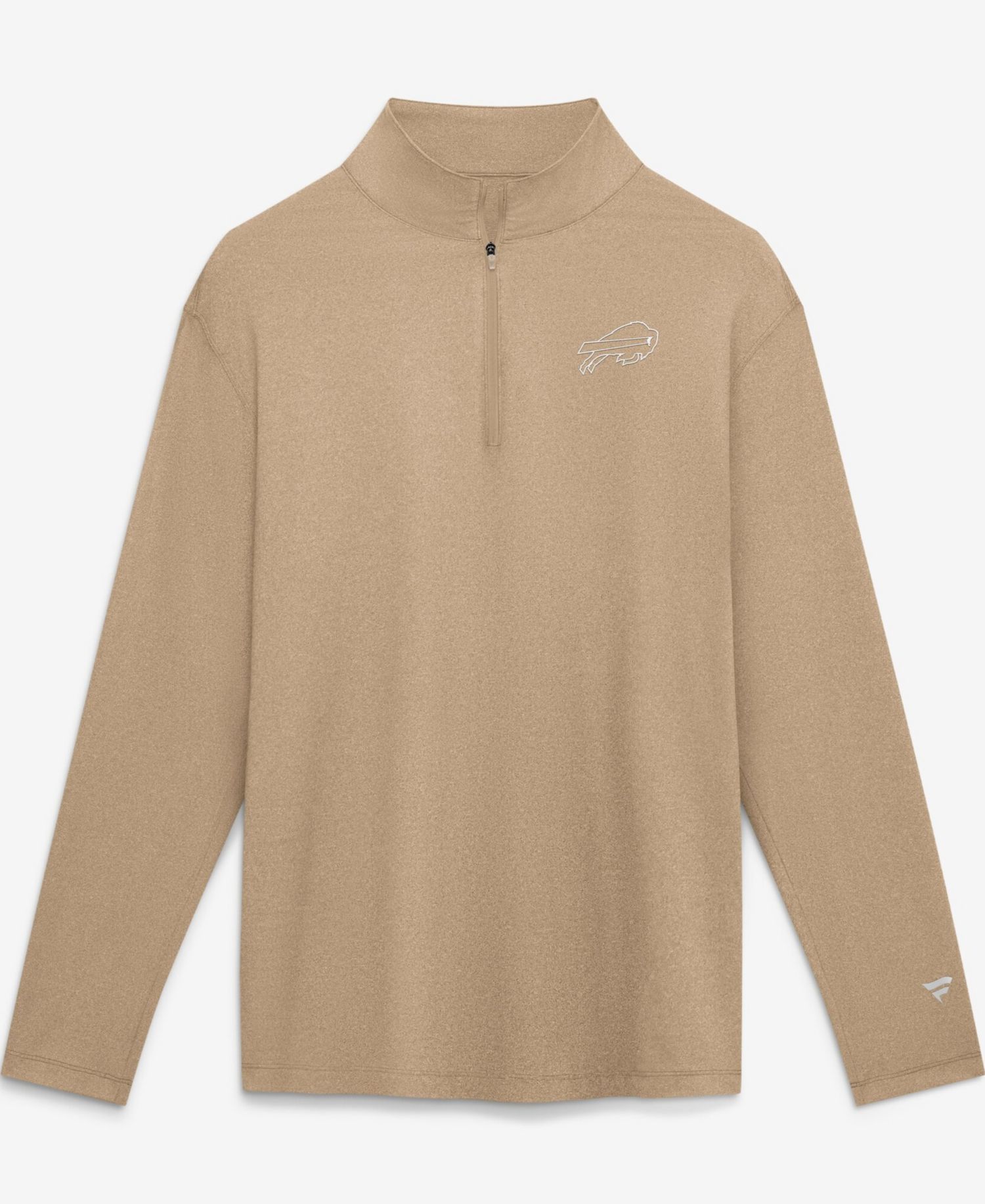 Men's Tan Buffalo Bills Clutch Quarter-Zip Pullover Sweatshirt