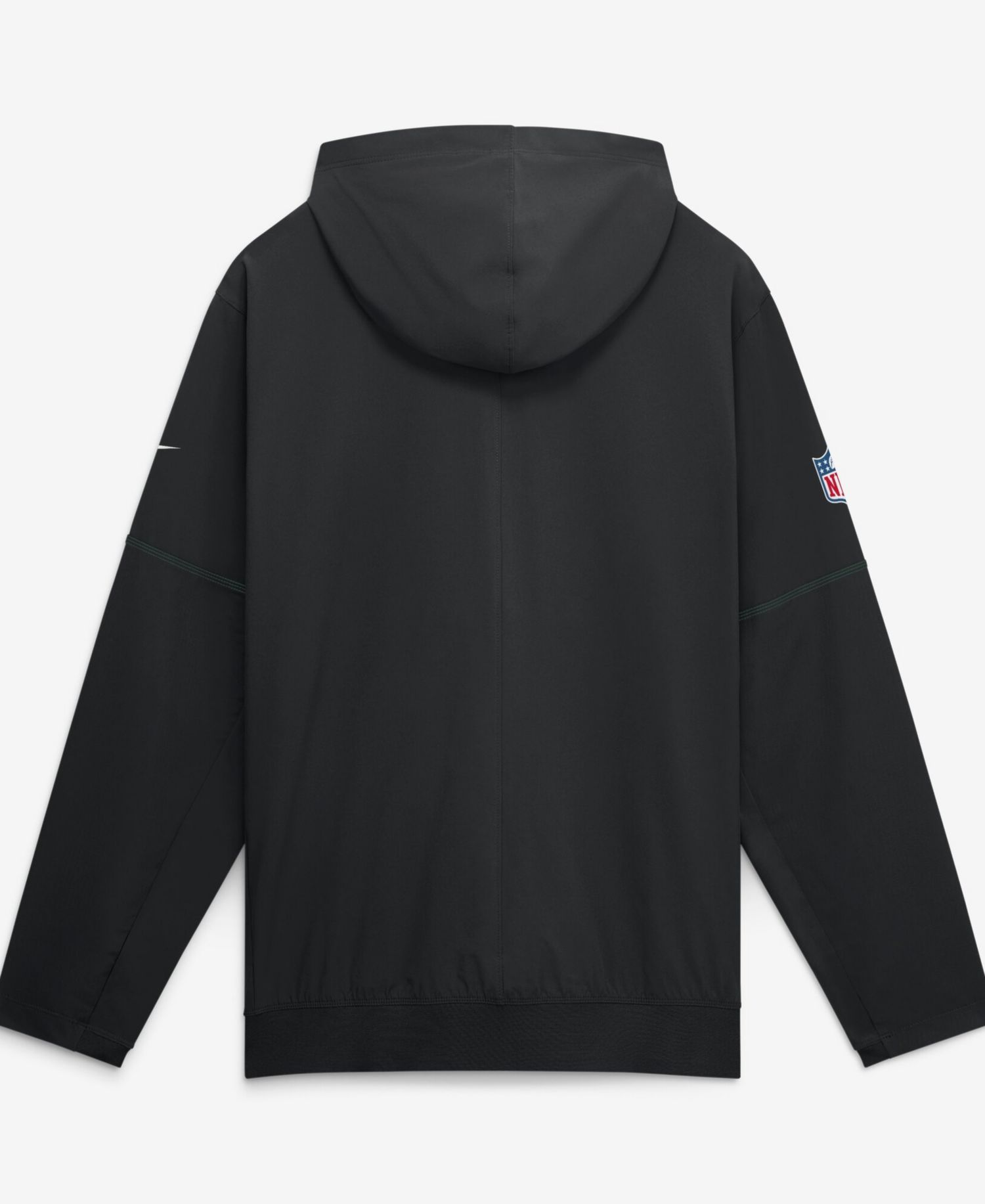 Men's Black New York Jets Sideline Logo Glory Anorak Half-Zip Hoodie