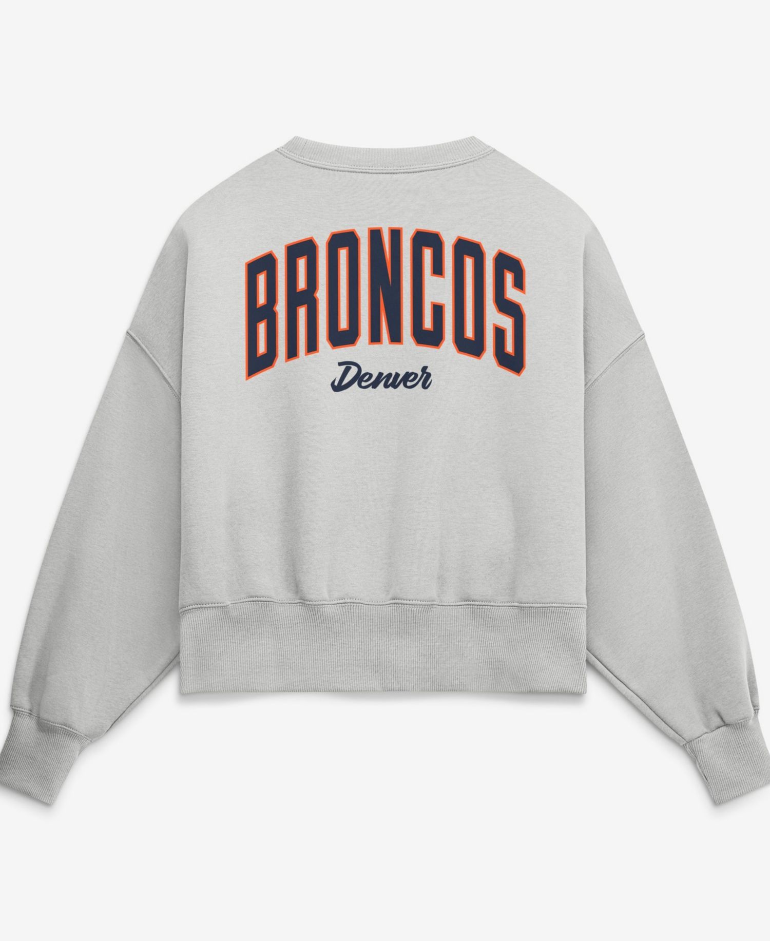 Women's Gray Denver Broncos Oversized Primetime Phoenix Fleece Sweatshirt