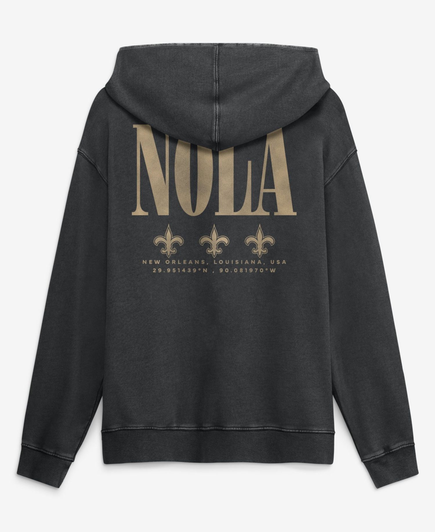 Men's Black New Orleans Saints Relaxed Intense Rivalry French Terry Hoodie