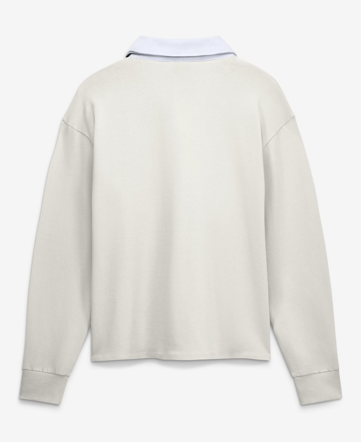 Women's Cream Detroit Lions Heritage Play Action Rugby Long Sleeve Polo Shirt
