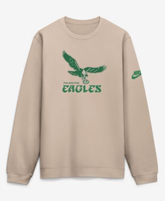 Men's Sand Philadelphia Eagles I-Formation Rewind Club Crew Sweatshirt
