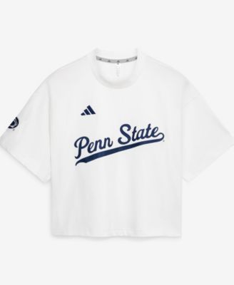 Women's White Penn State Nittany Lions Cropped Baseball Fashion Jersey