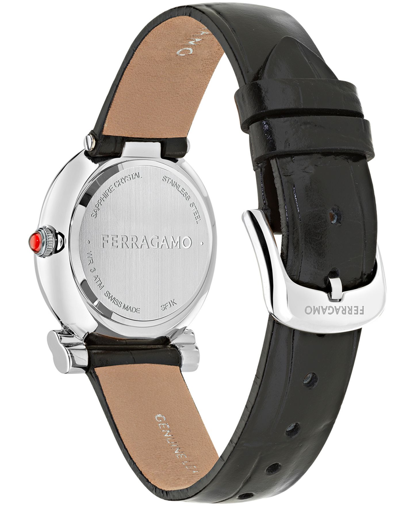 Женские часы Ferragamo Leather Strap Watch 28mm — фото 3