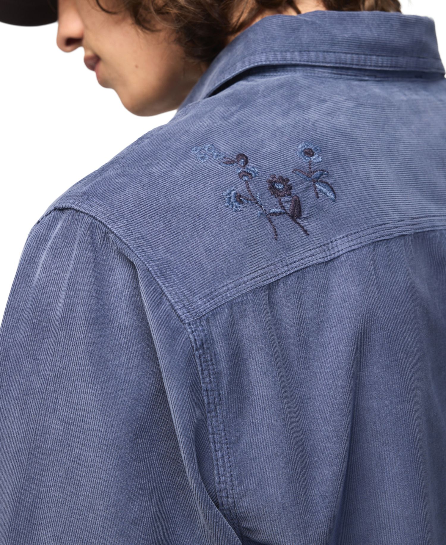 Men's Embroidered Corduroy Workshirt