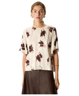 Women's Shadow Floral Viscose Blouse