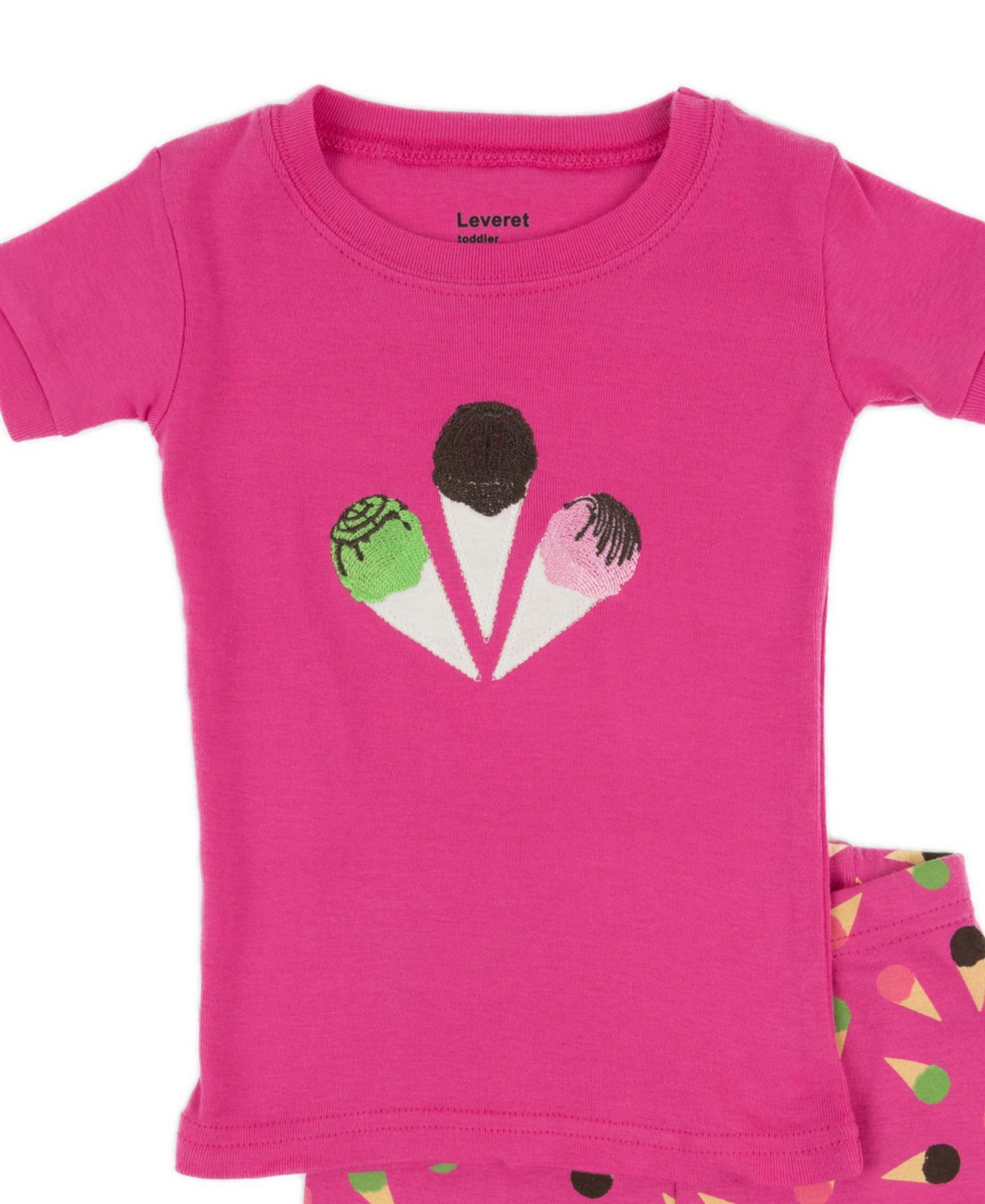 Little Girls Novelty 2-Piece Cotton Short Sleeve Pajamas
