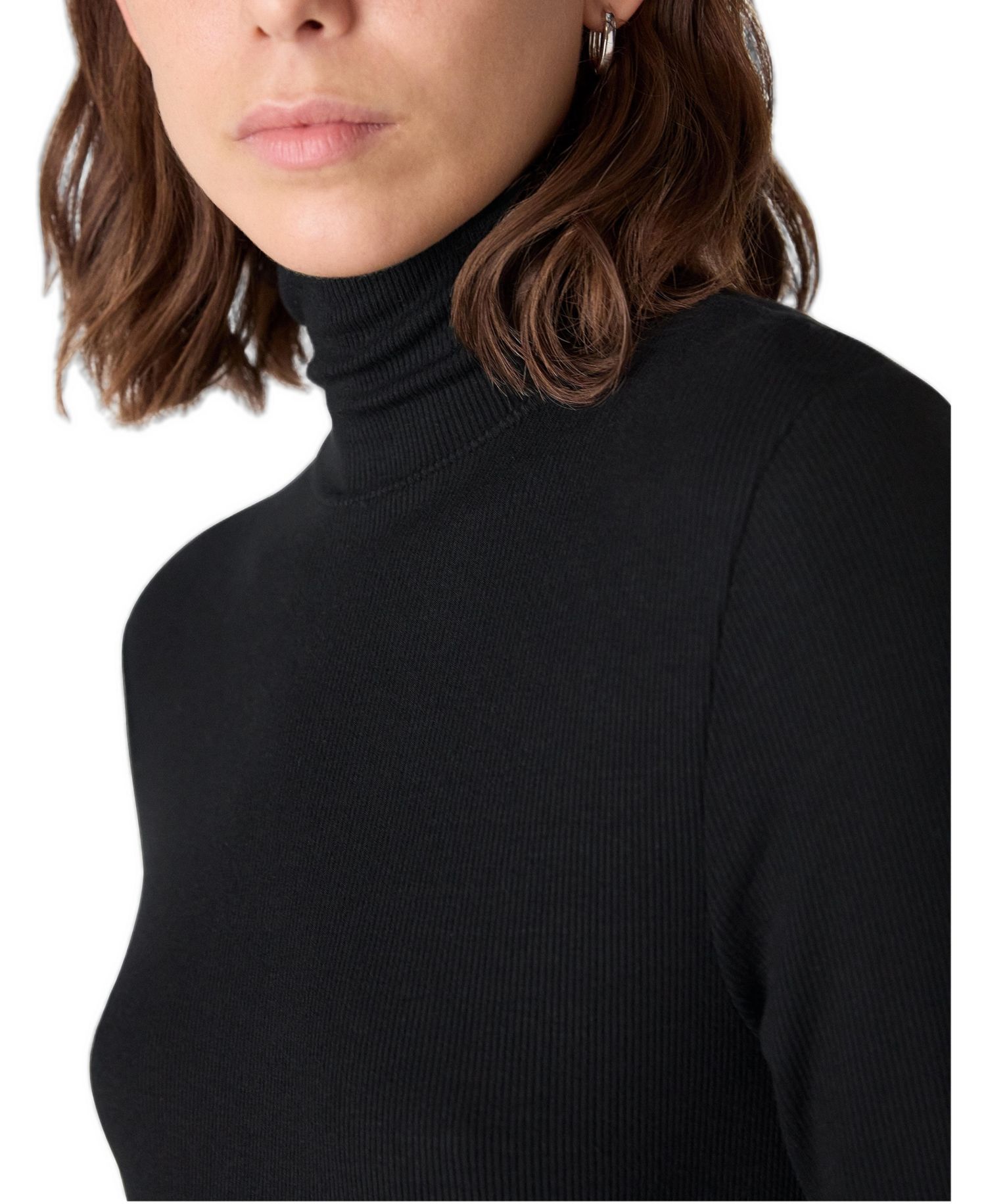 Women's Ribbed Turtleneck Polo
