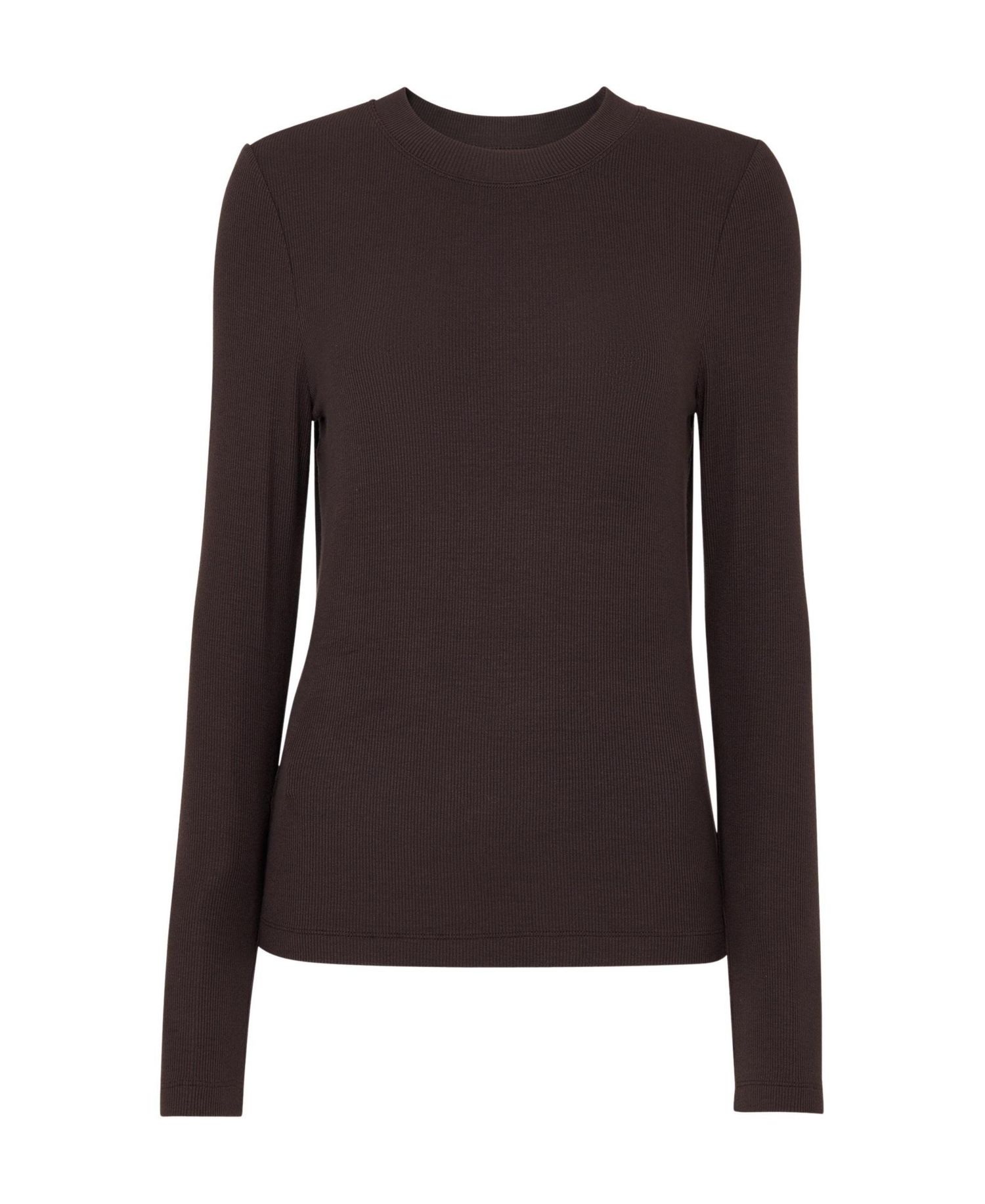 Women's Essential Long-Sleeve Crewneck Viscose-Blend T-Shirt