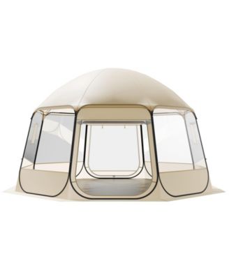 Pop Up Bubble Dome Tent 15 by 13.8 Feet for 12 to 15 People with Roll Up Windows
