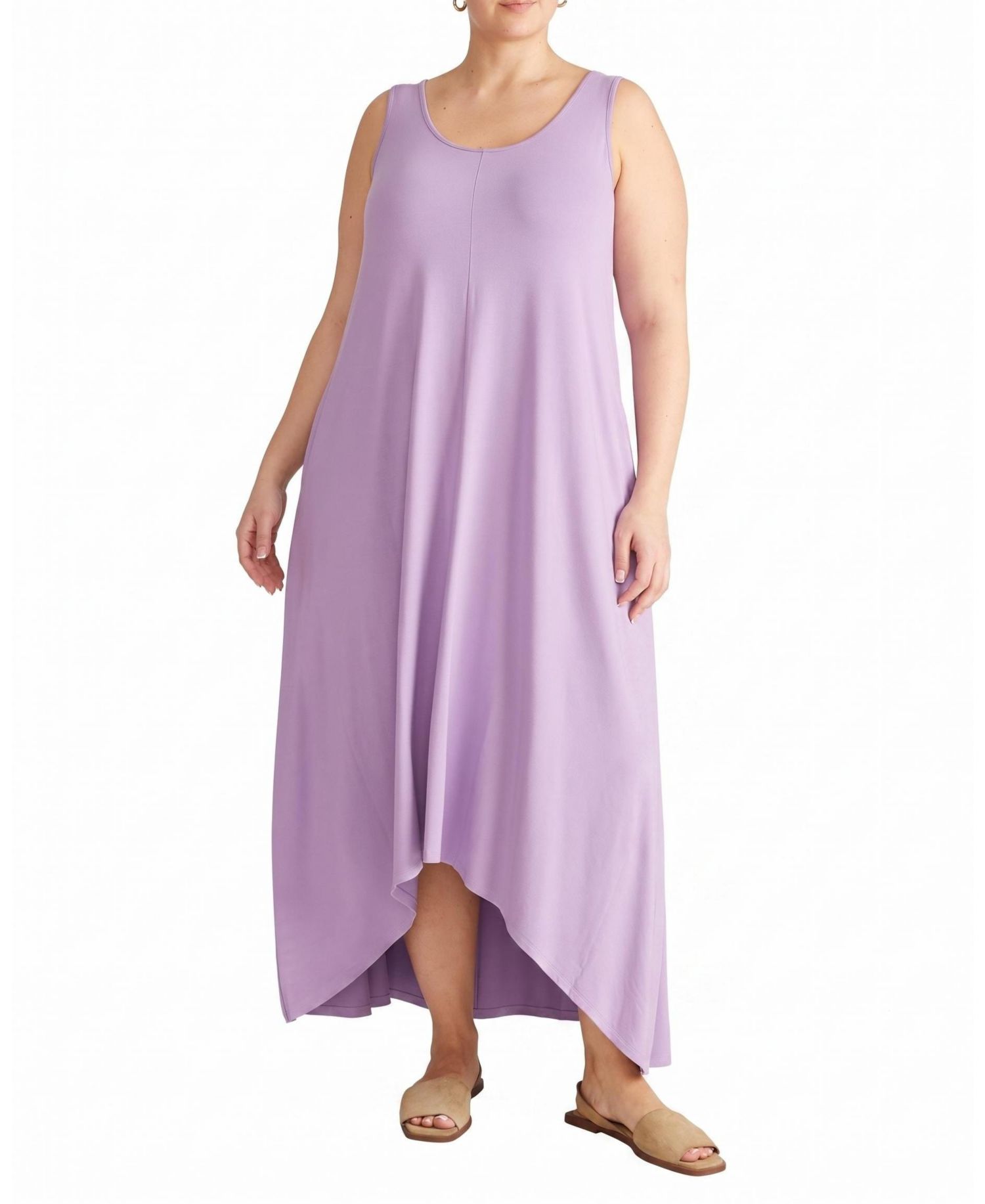 Plus Size Athena Divine Sleeveless A-Line Hi-Low Hemline Dress