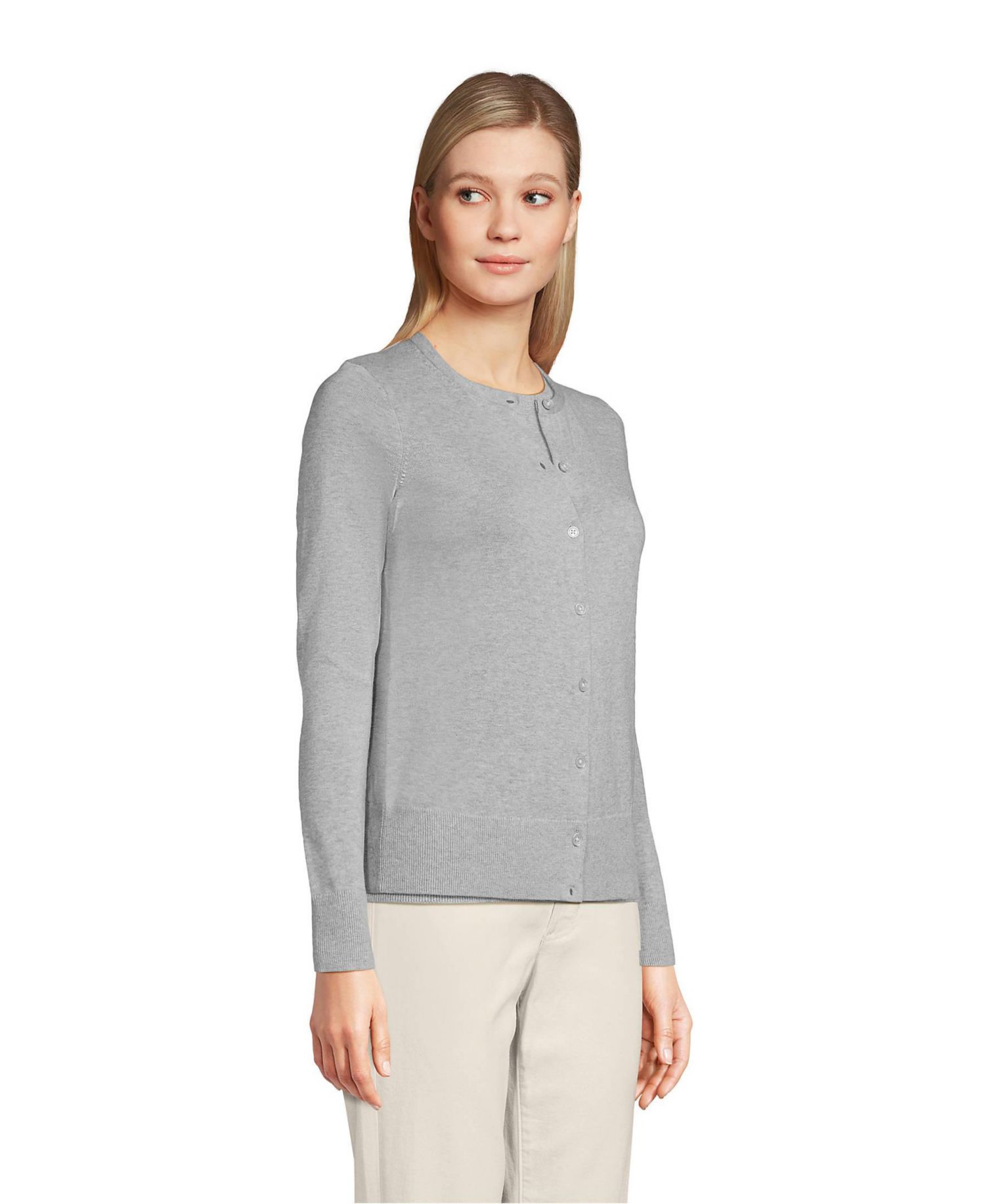 Women's Fine Gauge Cotton Cardigan Sweater