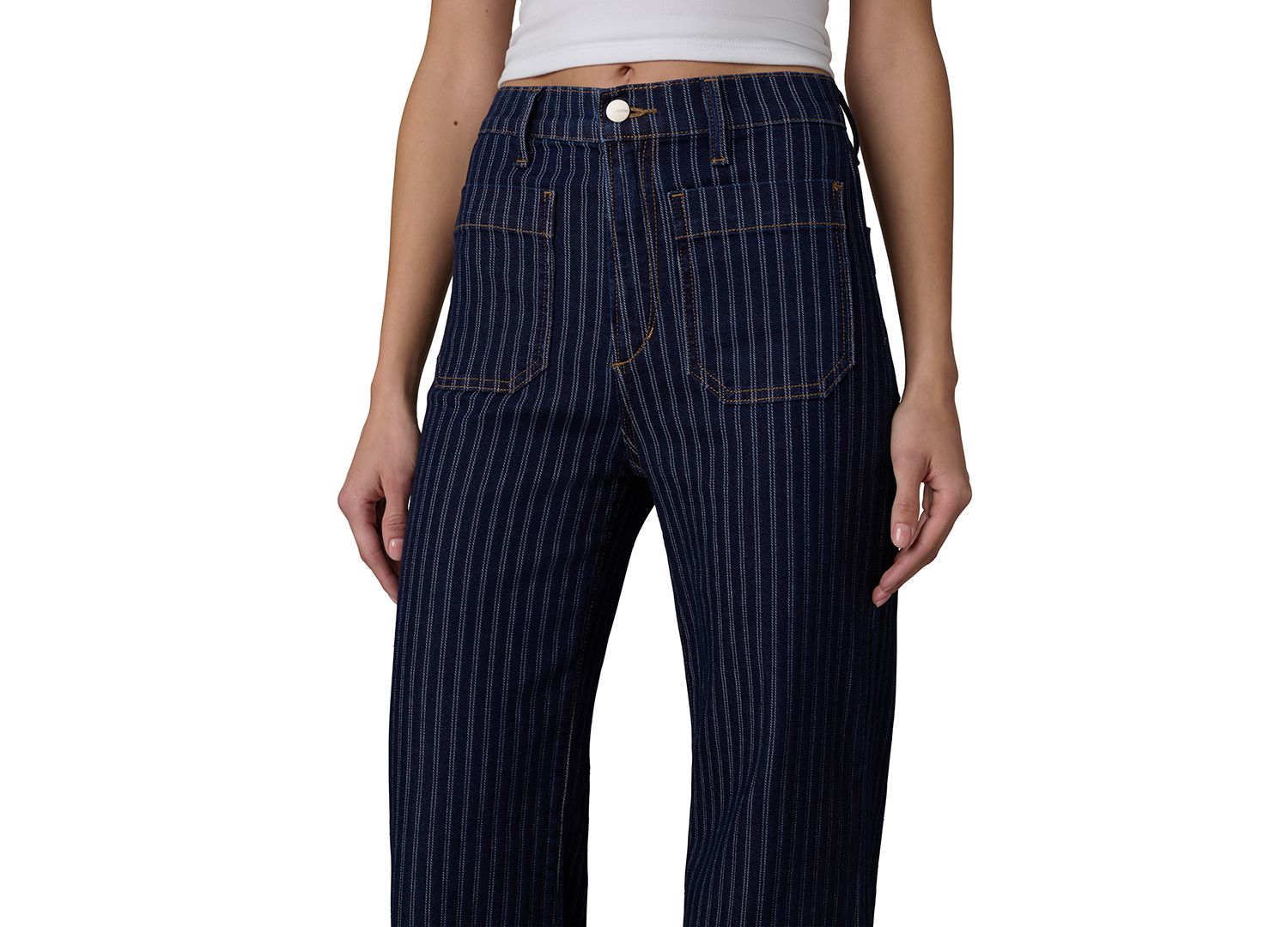 Women's Mia High-Rise Wide-Leg Patch Pocket Jeans